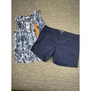 NWT Cristina B XXL Sleeveless Double Layered Hi-Low Hem Tunic Old Navy Shorts 18